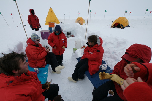 Dinnertime at Happy Camper. (click to enlarge)