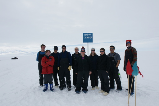 Our group of ten successful Happy Campers. From left to right Campbell, Jake, Luke, me, Craig, Lisa, Kelly, Yael, Allan, and Abram. (click to enlarge)