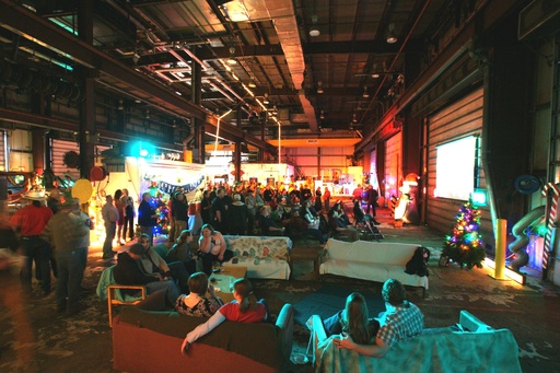 The pre-Christmas party in the Vehicle Maintenance Facility (click to enlarge)