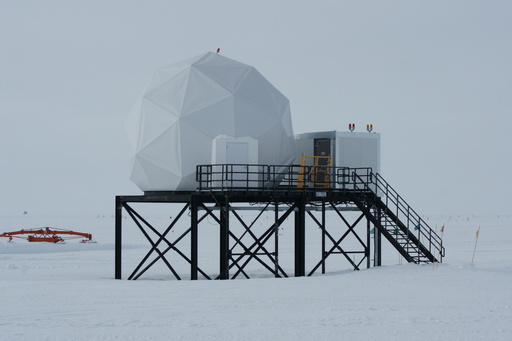 One of the two satellite stations for communications. This one is for the NASA TDRSS system. (click to enlarge)