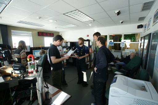 The pre-flight briefing in COMMS. (click to enlarge)