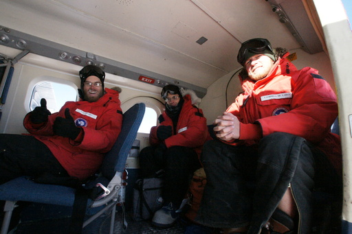 Luke, Craig, and Campbell ten minutes from take-off. (click to enlarge)