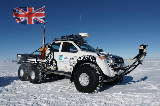 The tires are inflated to 5 psi. Each vehicle has a 400 litre fuel tank. (click to enlarge)